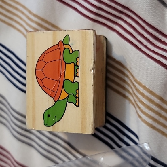 Set of 10 Marine Life Wooden Rubber Stamps - Picture 12 of 12